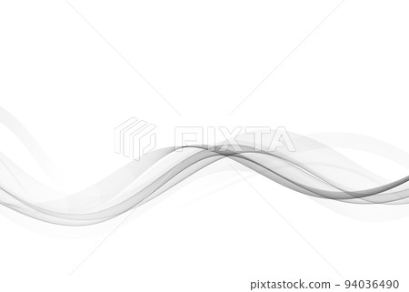 Gray wavy flow, abstract wave vector background - Stock Illustration ...