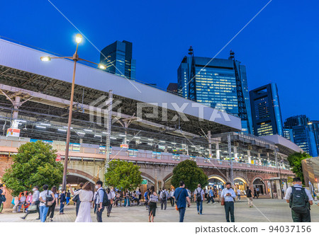 日本東京市容 我想看新橋站等（夜景） 94037156