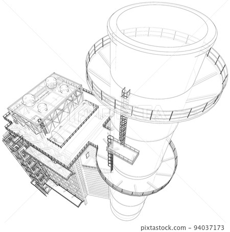 Industrial equipment. Vector rendering of 3d 94037173