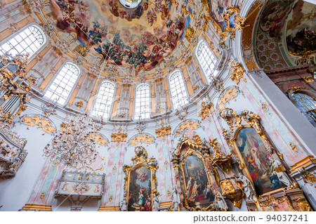 interiors of  Ettal abbey, bavaria, germany 94037241
