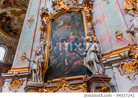 interiors of Ettal abbey, bavaria, germany interiors of Ettal abbey, bavaria, germany 94037242