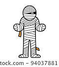 A simple mummy illustration that is easy to use for Halloween 94037881