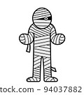 A simple mummy illustration that is easy to use for Halloween 94037882