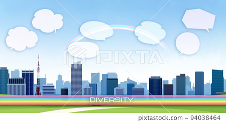 Urban diversity balloon (opinion) background material Urban diversity balloon (opinion) background material 94038464