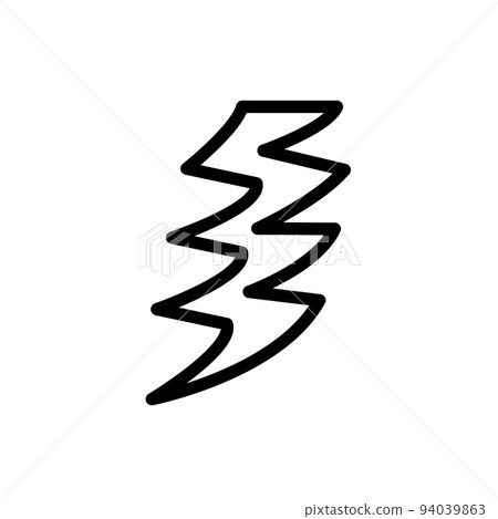 Illustration Vector graphic of lightning icon Illustration Vector graphic of lightning icon 94039863