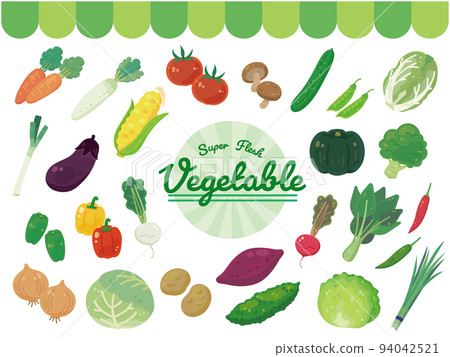 可愛的蔬菜插圖集 可愛的蔬菜插圖集 94042521