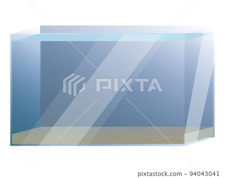 Glass rectangular shaped aquarium with water...-插圖素材 [94043041] - PIXTA圖庫