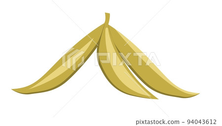 Banana peel isolated on white background. Carelessness symbol 94043612