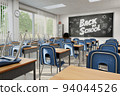 Back To School Classroom Chalkboard 3D Rendering 94044526