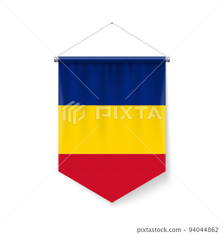 Pennant Flag Icon of Romania 94044862