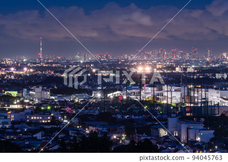 "Tokyo" Sky Tree and night view / distant view of Tokyo 94045763