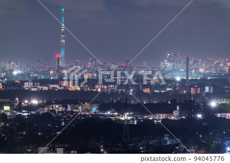 "Tokyo" Sky Tree and night view / distant view of Tokyo "Tokyo" Sky Tree and night view / distant view of Tokyo 94045776