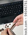 Addiction Making A Homemade Cigarette Using Grinded Coffee And Paper 94046781