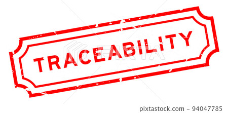 Grunge red traceability word rubber seal stamp on white background Grunge red traceability word rubber seal stamp on white background 94047785