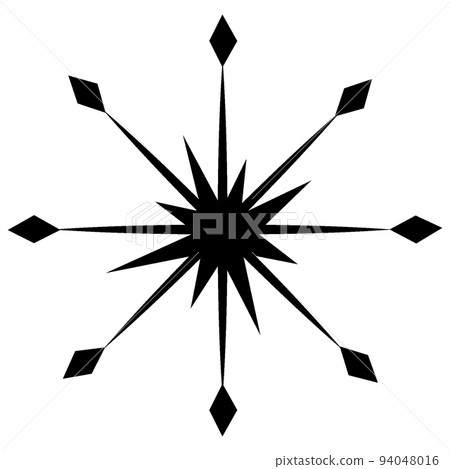 Outline drawing of a snowflake on a transparent background in a minimalist style. Line art. Isolate Outline drawing of a snowflake on a transparent background in a minimalist style. Line art. Isolate 94048016
