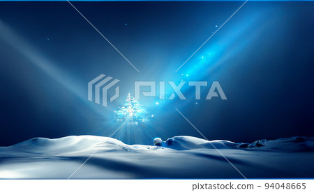 3D Render Merry Christmas HD Blue Sky Wallpaper. Beautiful artwork seasonal illustration and copy space background. 3D Render Merry Christmas HD Blue Sky Wallpaper. Beautiful artwork seasonal illustration and copy space background. 94048665