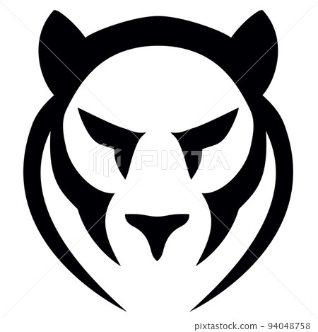 Tiger Icon in black and white Tiger Icon in black and white 94048758