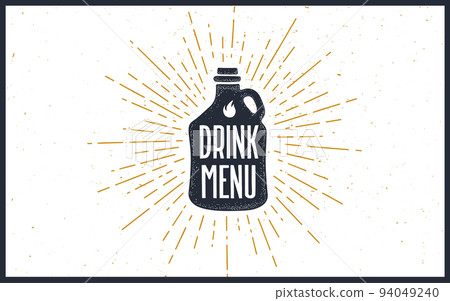 Drink Menu. Old school poster Drink Menu. Old school poster 94049240