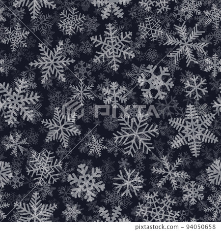 Seamless pattern of many layers of snowflakes Seamless pattern of many layers of snowflakes 94050658