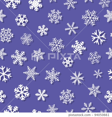 Seamless pattern of snowflakes with shadows Seamless pattern of snowflakes with shadows 94050661