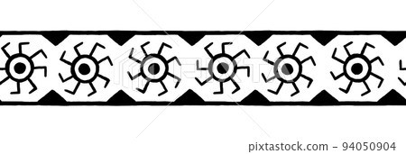 Ethnic repeating ornament. Seamless pattern. Isolated on a white background. Ethnic repeating ornament. Seamless pattern. Isolated on a white background. 94050904