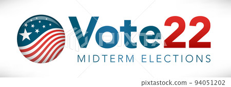 2022 Midterm Elections Design w Red White and Blue Vote Icon 2022 Midterm Elections Design w Red White and Blue Vote Icon 94051202