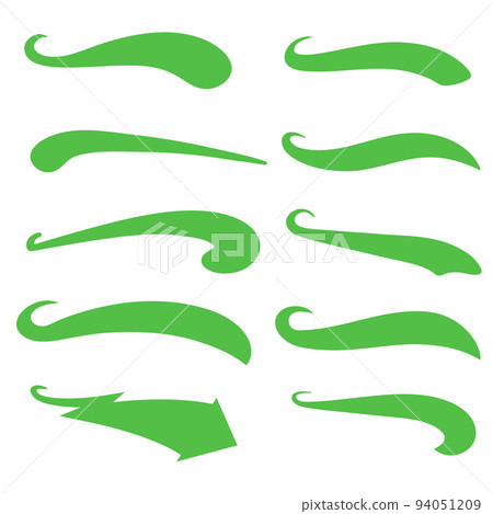 Green Swirls Swash Logo Ornament Designs Green Swirls Swash Logo Ornament Designs 94051209