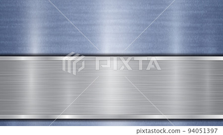 Metal background with polished plate 94051397