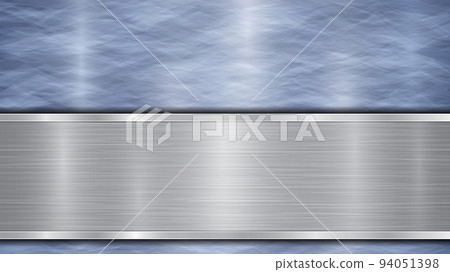 Metal background with polished plate 94051398