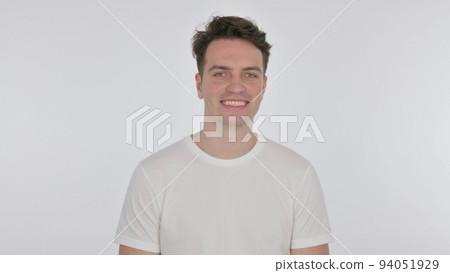 Young Man Smiling on White Background Young Man Smiling on White Background 94051929