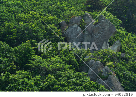 background, landscape - rocks among the mountain broad-leaved forest background, landscape - rocks among the mountain broad-leaved forest 94052819