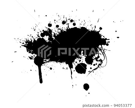 Black blob object on White Background. Vector illustration 94053377