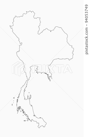 Vector outline map Thailand, template Asia country 94053749