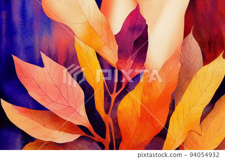Autumn illustration with beafutiful woman. Design for card, poster, flyer, web. 94054932