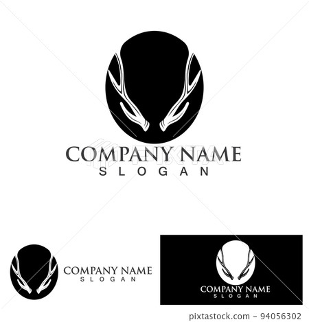 Deer Antlers Logo Template Illustration Design. Deer Antlers Logo Template Illustration Design. 94056302