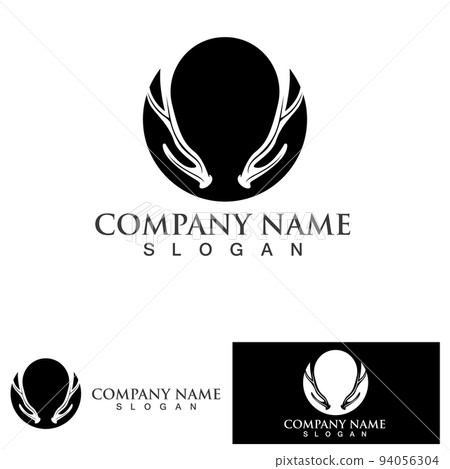 Deer Antlers Logo Template Illustration Design. Deer Antlers Logo Template Illustration Design. 94056304