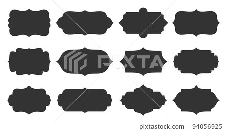Ornate retro vintage label frame badge tag set Ornate retro vintage label frame badge tag set 94056925