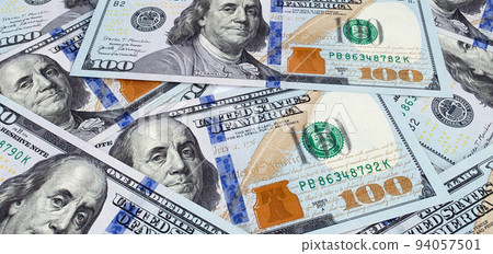 One hundred dollar banknotes. Financial concept 94057501