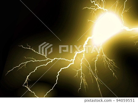 閃電在夜空中閃耀的插圖 94059551