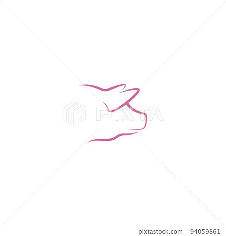 Pig icon logo design illustration Pig icon logo design illustration 94059861