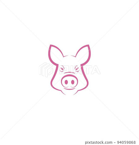 Pig icon logo design illustration Pig icon logo design illustration 94059868