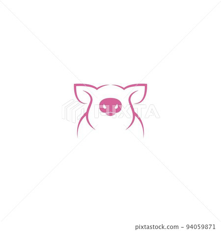 Pig icon logo design illustration Pig icon logo design illustration 94059871