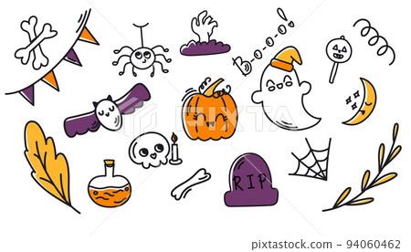 Halloween doodle Vector Set Halloween doodle Vector Set 94060462
