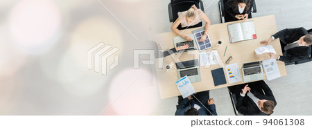 Business people group meeting shot from top widen view 94061308