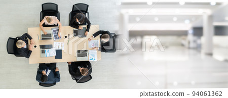 Business people group meeting shot from top widen view 94061362