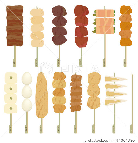 Yakitori illustration set 94064380