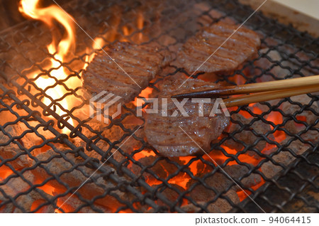 barbecue, meat grilled on a grill 94064415