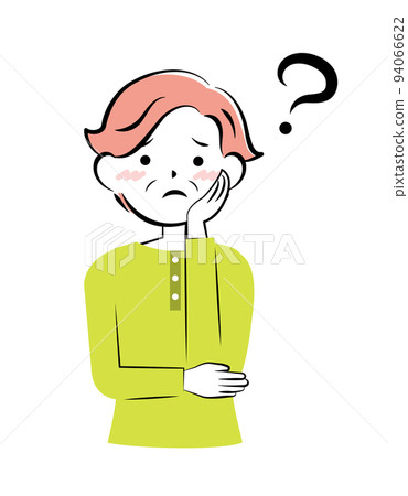 Worried elderly woman in plain clothes 3c Worried elderly woman in plain clothes 3c 94066622