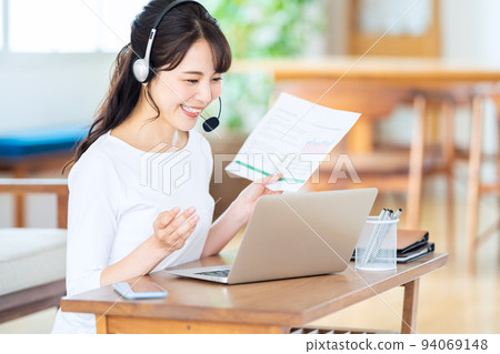 女士電腦遠程辦公生活生活方式休閒 94069148