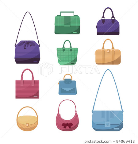 Girl Woman Fashion Bag Icon Design Illustration Isolated Girl Woman Fashion Bag Icon Design Illustration Isolated 94069418
